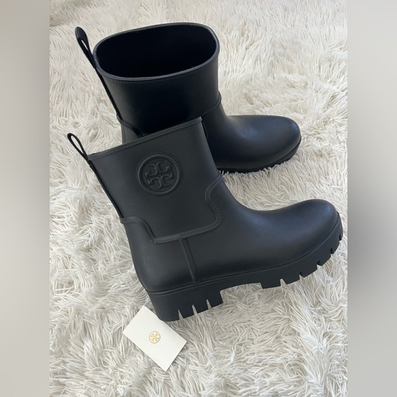 Tory Burch Ankle Rain Boots - NWT - Size 11 - Picture 1 of 10